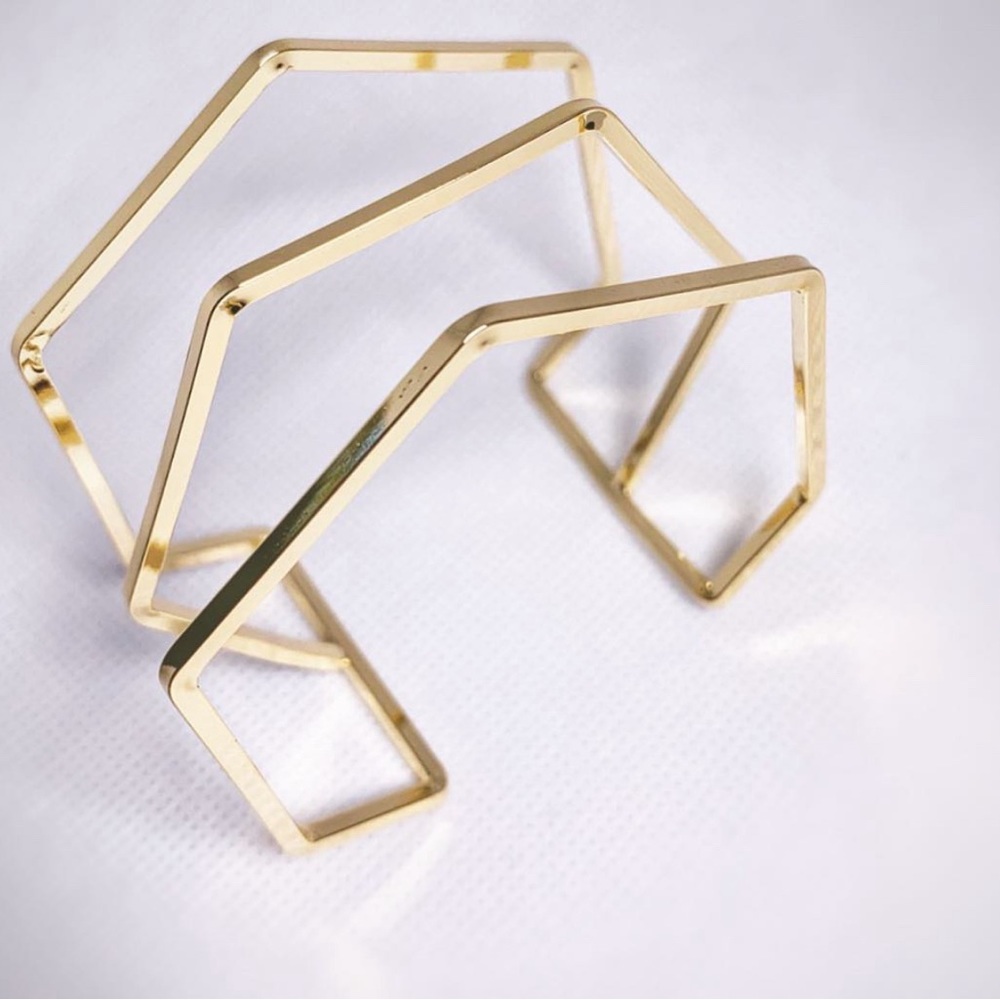 Modern Lines Geometric Women Cuff Bracelet